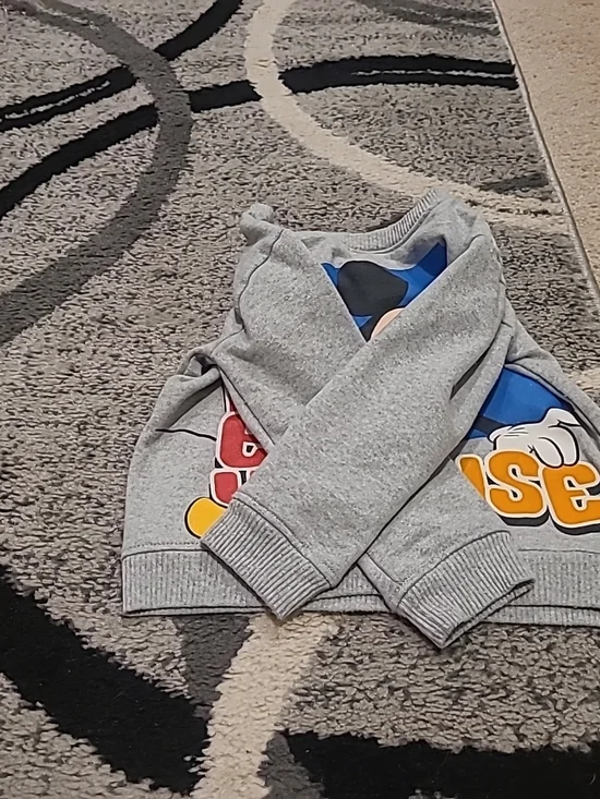 Disney Junior Mickey Mouse Toddler Sweatshirt Size 2T GrayGraphic Print Pullover - Picture 4 of 10